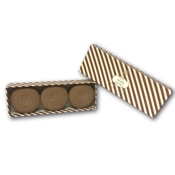 ALCHIMIA Soap Set Vanilla - Vegetable Soap - Made in Italy - Gift - 3 Pack NEW - Picture 1 of 3